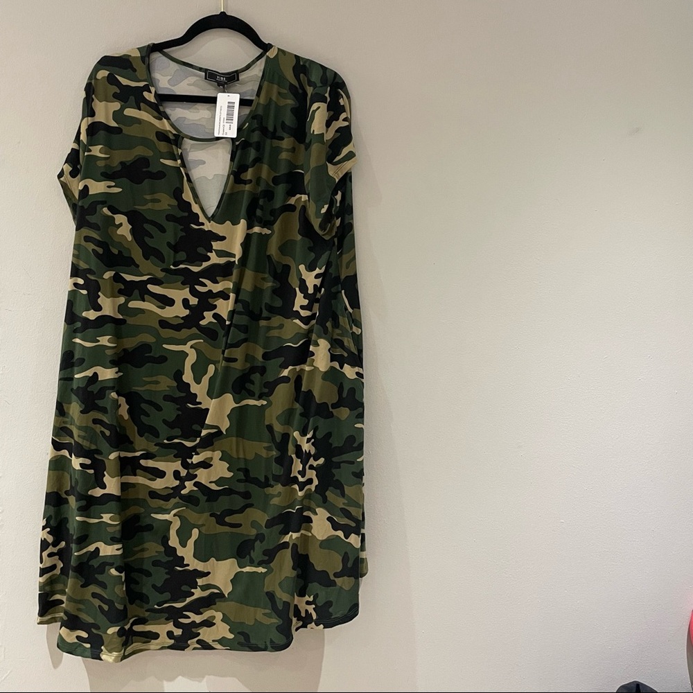 Tank Green Camo Dress NWT